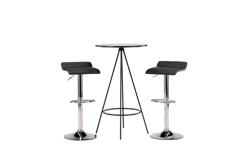 Ruokailuryhmä Bistro 60 cm Pyöreä 2 Jonna Tuolia, Musta