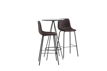 Ruokailuryhmä Bistro 60 cm Pyöreä 2 Alexi Tuolia - Musta - Huonekalut - Pöytä & ruokailuryhmä - Ruokailuryhmä