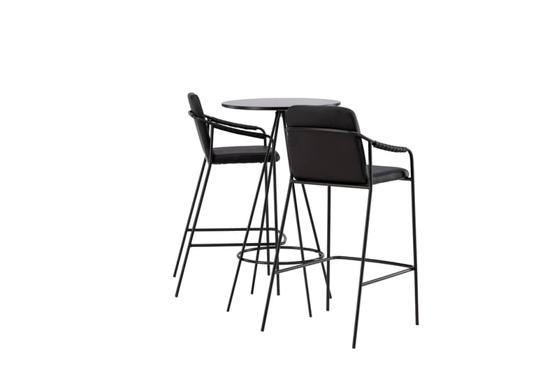 Ruokailuryhmä Bistro 60 cm Pyöreä 2 Tvist Tuolia - Musta - Huonekalut - Pöytä & ruokailuryhmä - Ruokailuryhmä