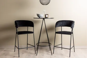 Ruokailuryhmä Bistro 60 cm Pyöreä 2 Lui Tuolia - Musta - Huonekalut - Pöytä & ruokailuryhmä - Ruokailuryhmä