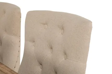 Ruokailuryhmä Bloomington Lyon jatkettava 200 cm ja 6 Viktoria-tuolia Luonnonväri/Valkoinen/Beige Luonnonvärinen/valkoinen/beige Beige/valkoinen - Huonekalut - Pöytä & ruokailuryhmä - Ruokailuryhmä