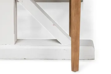 Ruokailuryhmä Bloomington Lyon jatkettava 200 cm ja 6 Viktoria-tuolia Luonnonväri/Valkoinen/Beige Luonnonvärinen/valkoinen/beige Beige/valkoinen - Huonekalut - Pöytä & ruokailuryhmä - Ruokailuryhmä