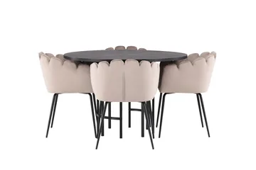 Ruokailuryhmä Copenhagen 115 cm Pyöreä 4 Limhamn Tuolia