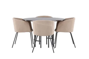 Ruokailuryhmä Copenhagen 115 cm Pyöreä 4 Berit Tuolia