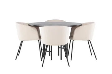 Ruokailuryhmä Copenhagen 115 cm Pyöreä 4 Berit Tuolia