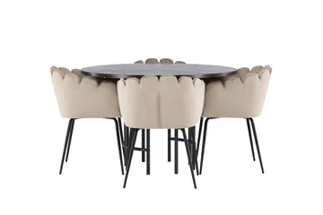 Ruokailuryhmä Copenhagen 115 cm Pyöreä 4 Limhamn Tuolia