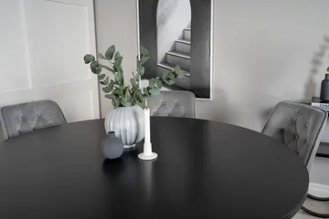 Ruokailuryhmä Copenhamn 6 Chantor Lyx tuolia Musta/Harmaa - Furniture Fashion - Huonekalut - Pöytä & ruokailuryhmä - Ruokailuryhmä