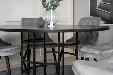 Ruokailuryhmä Copenhamn 6 Chantor Lyx tuolia Musta/Harmaa - Furniture Fashion - Huonekalut - Pöytä & ruokailuryhmä - Ruokailuryhmä