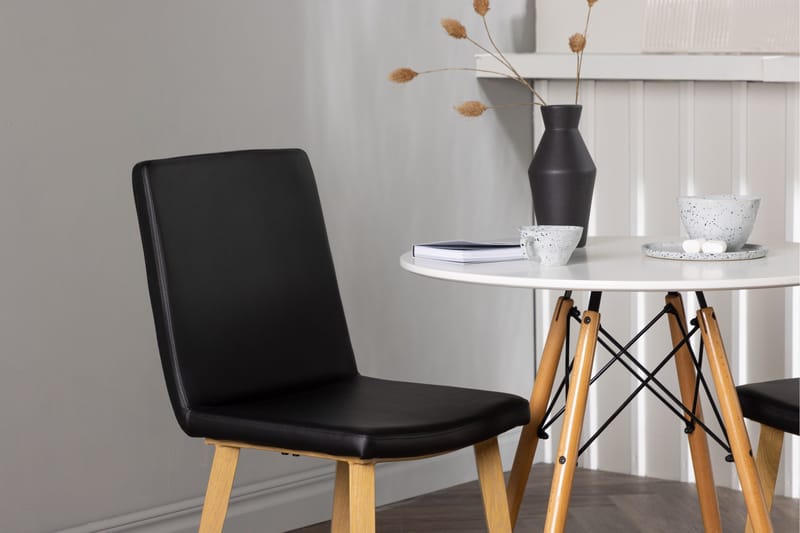 Ruokailuryhmä Danburi 60 cm Pyöreä 2 Today Tuolia - Musta - Huonekalut - Pöytä & ruokailuryhmä - Ruokailuryhmä