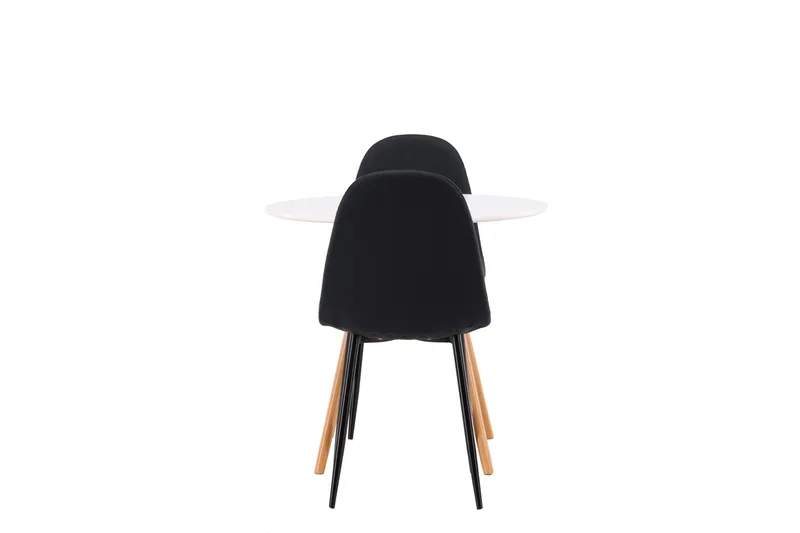 Ruokailuryhmä Danburi 60 cm Pyöreä 2 Polar Tuolia - Musta - Huonekalut - Pöytä & ruokailuryhmä - Ruokailuryhmä