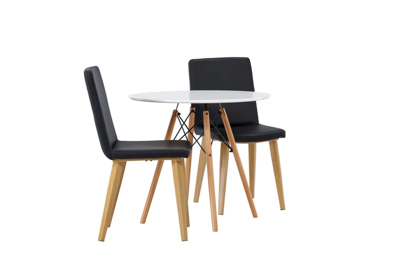 Ruokailuryhmä Danburi 60 cm Pyöreä 2 Today Tuolia - Musta - Huonekalut - Pöyt ä & ruokailuryhmä - Ruokailuryhmä