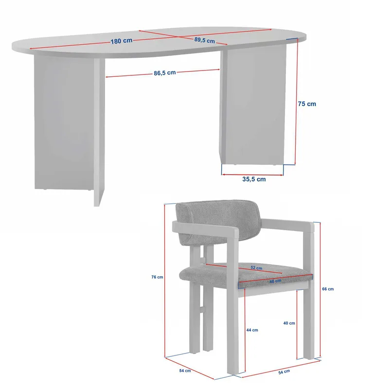 Dining Table & Chairs Set Nordure - Huonekalut - Pöytä & ruokailuryhmä - Ruokailuryhmä