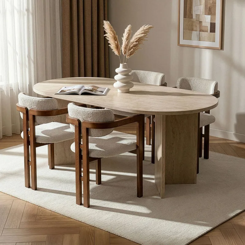 Dining Table & Chairs Set Nordure - Huonekalut - Pöytä & ruokailuryhmä - Ruokailuryhmä