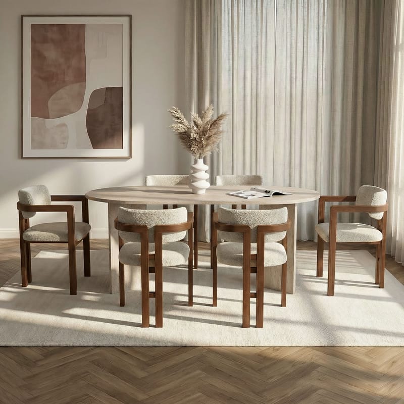 Dining Table & Chairs Set Nordure - Huonekalut - Pöytä & ruokailuryhmä - Ruokailuryhmä