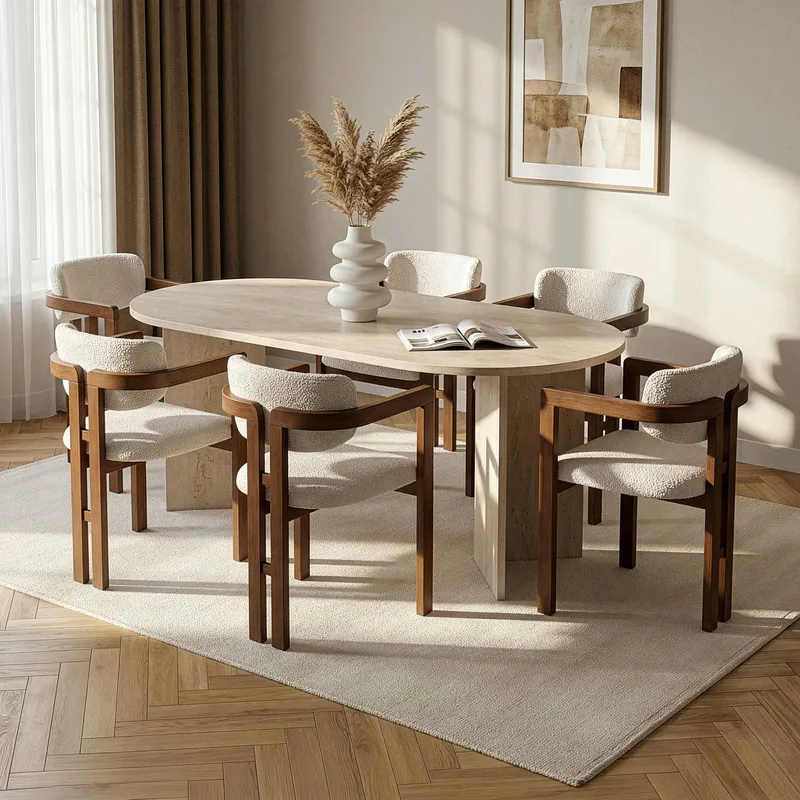 Dining Table & Chairs Set Nordure - Huonekalut - Pöytä & ruokailuryhmä - Ruokailuryhmä