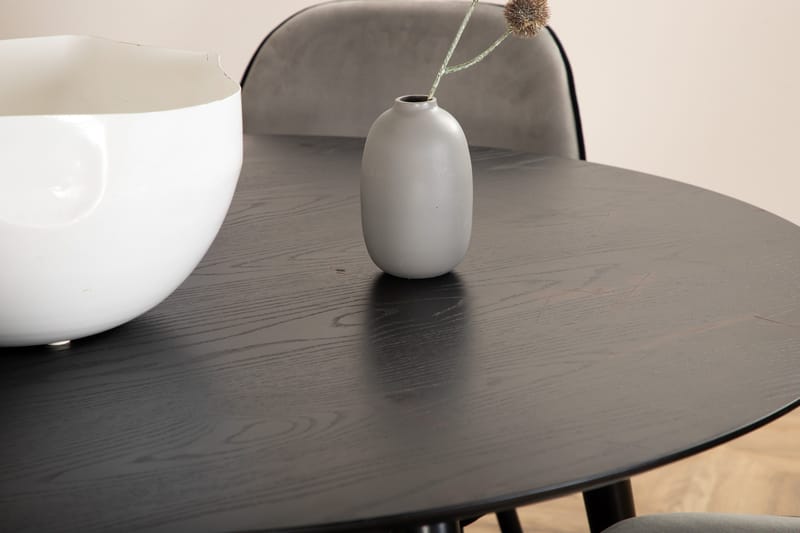 Ruokailuryhmä Dipp 115 cm Pyöreä 4 Emma Tuolia - Musta - Huonekalut - Pöytä & ruokailuryhmä - Ruokailuryhmä