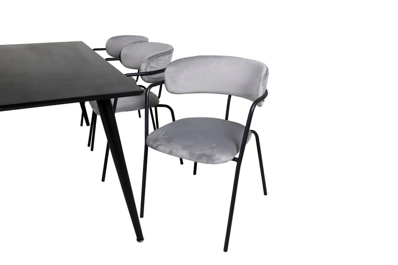 Ruokailuryhmä Dipp 180 cm Suorakulmainen 6 Arrow Tuolia - Musta - Huonekalut - Pöytä & ruokailuryhmä - Ruokailuryhmä