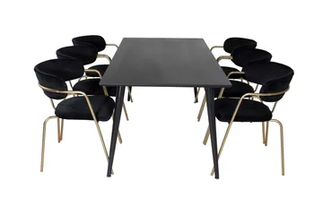 Ruokailuryhmä Dipp 180 cm Suorakulmainen 6 Arrow Tuolia