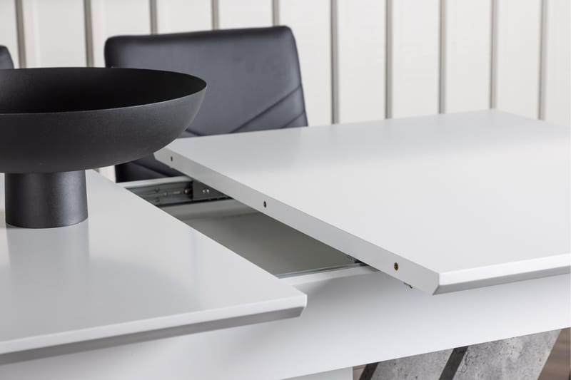 Ruokailuryhmä Disa 120 cm Suorakulmainen 4 Lily Tuolia - Musta - Huonekalut - Pöytä & ruokailuryhmä - Ruokailuryhmä