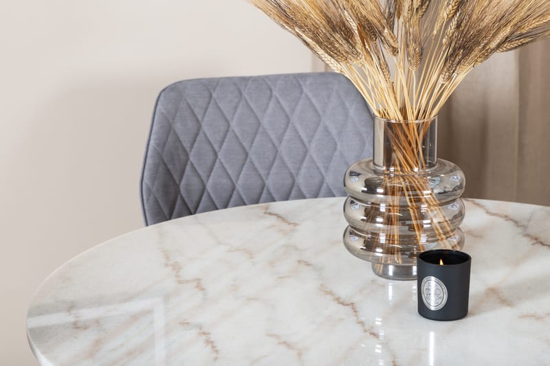 Ruokailuryhmä Estelle 106 cm Pyöreä 4 Emma Tuolia - Musta - Huonekalut - Pöytä & ruokailuryhmä - Ruokailuryhmä