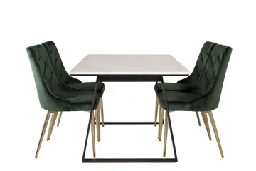 Ruokailuryhmä Estelle 140 cm Suorakulmainen 4 Velvet Tuolia
