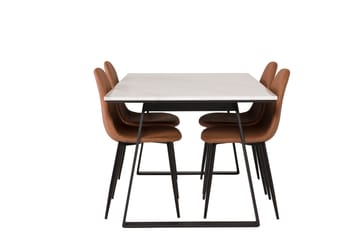 Ruokailuryhmä Estelle 140 cm Suorakulmainen 4 Polar Tuolia