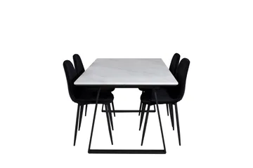 Ruokailuryhmä Estelle 140 cm Suorakulmainen 4 Polar Tuolia