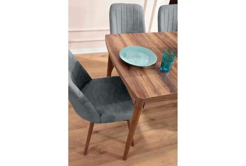 Extendable Dining Table & Chairs Set (5 Pieces) Homitis - Huonekalut - Pöytä & ruokailuryhmä - Ruokailuryhmä