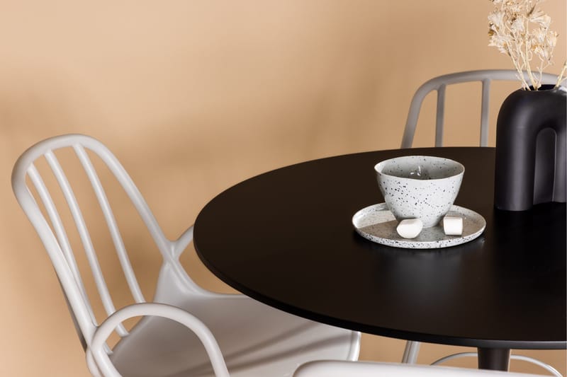 Ruokailuryhmä Glade 100 cm Pyöreä 4 Dyr ön Tuolia - Musta - Huonekalut - Pöytä & ruokailuryhmä - Ruokailuryhmä