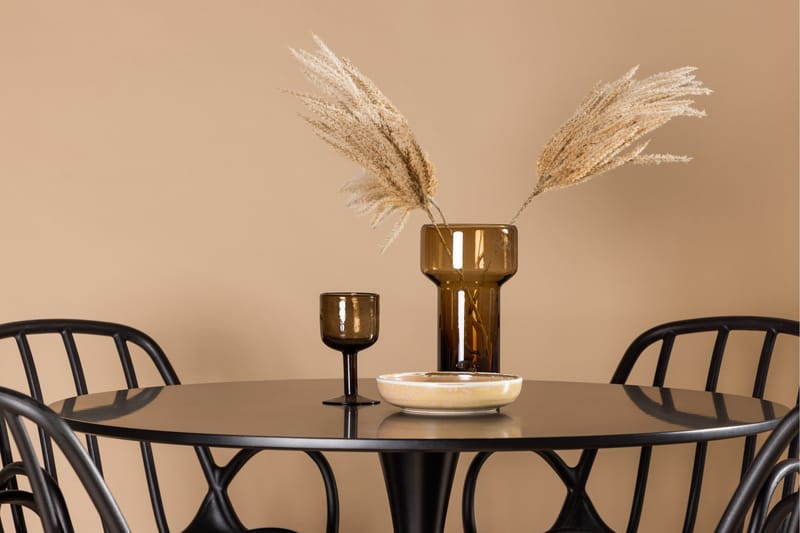 Ruokailuryhmä Glade 100 cm Pyöreä 4 Dyr ön Tuolia - Musta - Huonekalut - Pöytä & ruokailuryhmä - Ruokailuryhmä