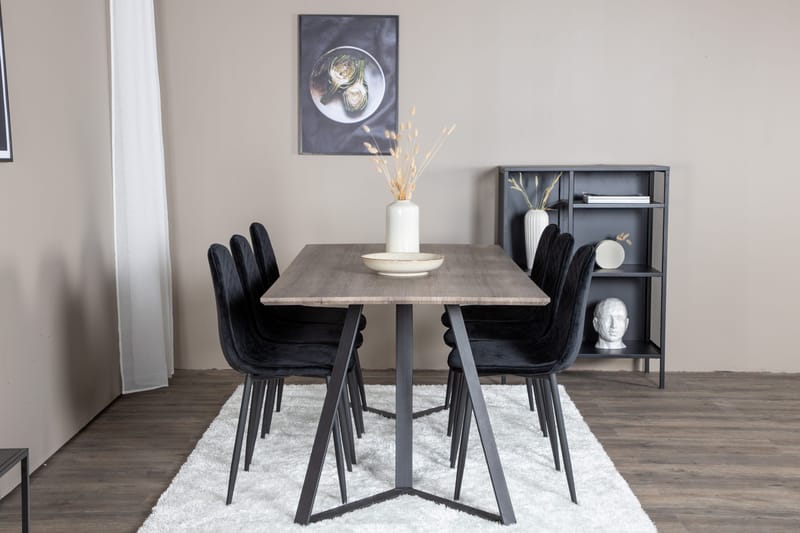 Ruokailuryhmä Granville 180 cm 6 Yegua ruokatuolia