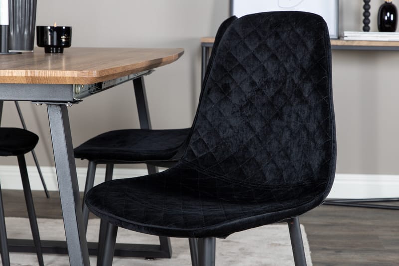 Ruokailuryhmä Inca 160 cm Suorakulmainen 4 Polar Tuolia - Musta - Huonekalut - Pöytä & ruokailuryhmä - Ruokailuryhmä