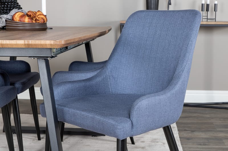 Ruokailuryhmä Inca 160 cm Suorakulmainen 4 Plaza Tuolia - Musta - Huonekalut - Pöytä & ruokailuryhmä - Ruokailuryhmä