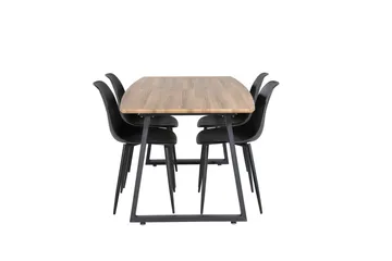 Ruokailuryhmä Inca 160 cm Suorakulmainen 4 Polar Tuolia