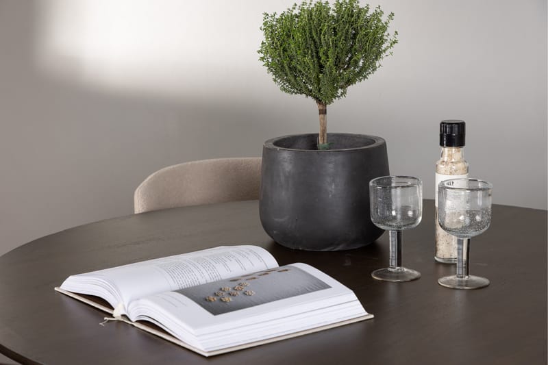 Ruokailuryhmä Kaseidon 100 cm Pyöreä 4 Modesto Tuolia - Beige - Huonekalut - Pöytä & ruokailuryhmä - Ruokailuryhmä