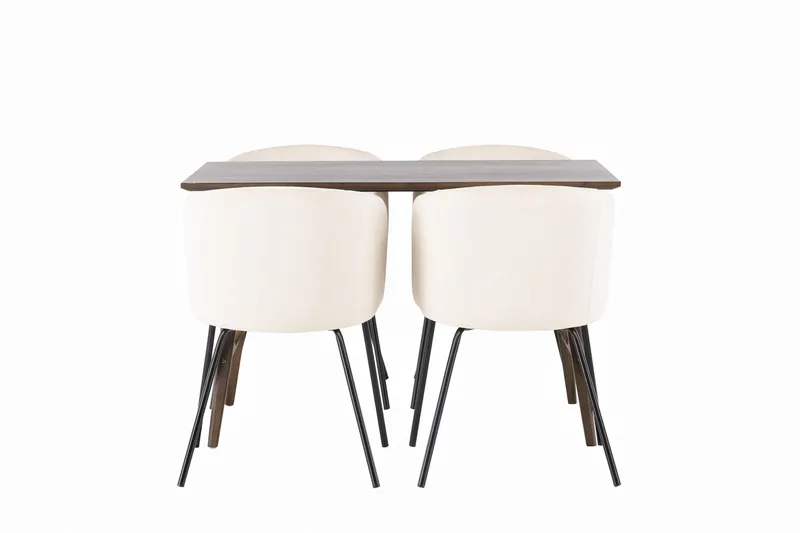 Ruokailuryhmä Kaseidon 120 cm Suorakulmainen 4 Berit Tuolia, Beige