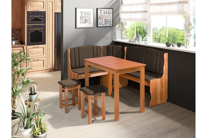 Keittiökalustesetti Crockey - Leppä - Huonekalut - Pöytä & ruokailuryhmä - Ruokailuryhmä