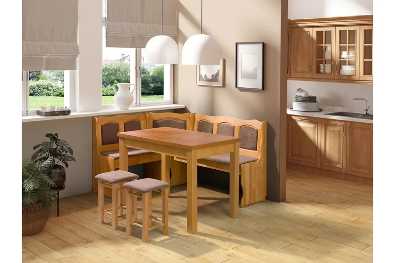 Keittiökalustesetti Crockey - Leppä - Huonekalut - Pöytä & ruokailuryhmä - Ruokailuryhmä