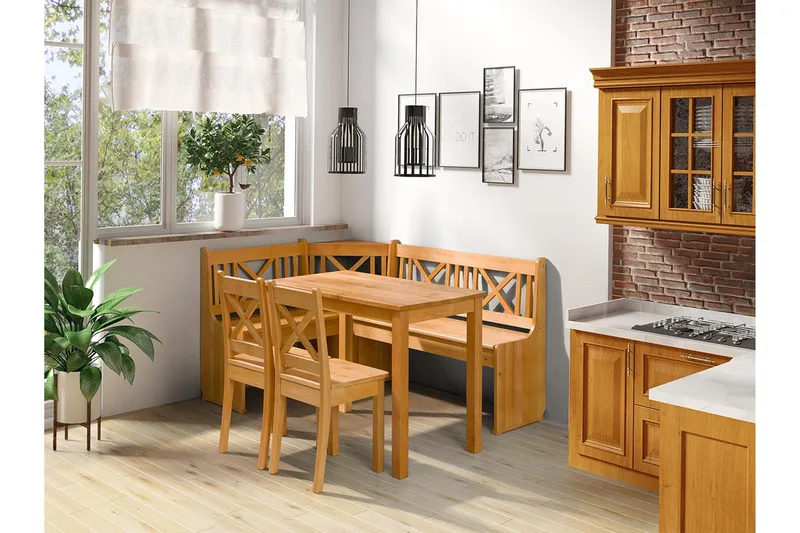 Keittiökalustesetti Crockey - Leppä - Huonekalut - Pöytä & ruokailuryhmä - Ruokailuryhmä