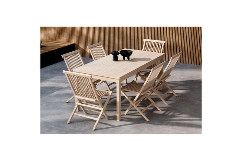 Ruokailuryhmä Kenya 180x90x75, Kenya - Valkorapattu - Huonekalut - Pöytä & ruokailuryhmä - Ruokailuryhmä