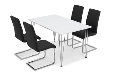 Ruokailuryhmä Kronblom 120 cm 4 Cibus-tuolilla - Huonekalut - Pöytä & ruokailuryhmä - Ruokailuryhmä