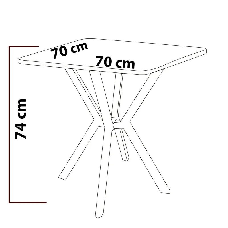 Krylor ruokailuryhmä pöytä 70 cm + 2 tuolia - Huonekalut - Pöytä & ruokailuryhmä - Ruokailuryhmä