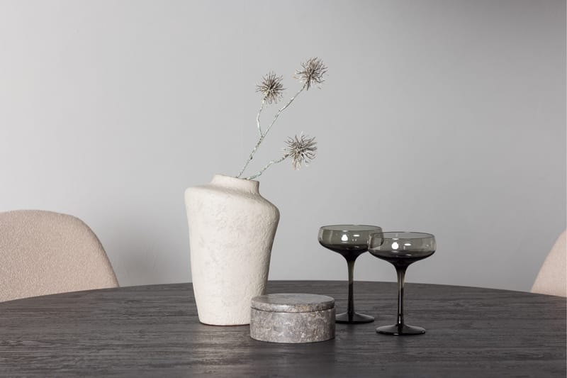 Ruokailuryhmä Lanzo 120 cm Pyöreä 4 Polar Tuolia - Beige - Huonekalut - Pöytä & ruokailuryhmä - Ruokailuryhmä