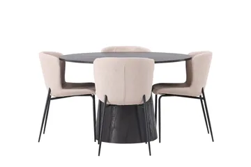 Ruokailuryhmä Lanzo 120 cm Pyöreä 4 Modesto Tuolia