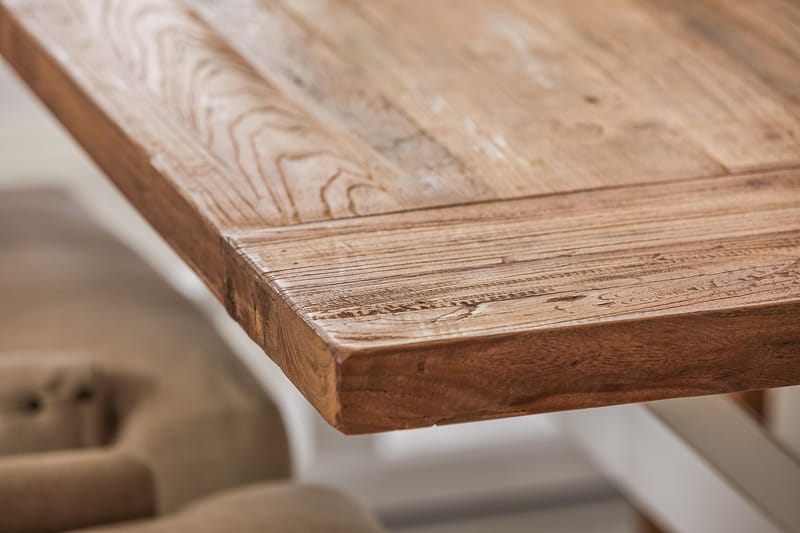 Lyon Förlängningsbar Matgrupp 200 cm med 6 Viktoria Stol Bloomington Natur/Vit/Beige Beige/White - Huonekalut - Pöytä & ruokailuryhmä - Ruokailuryhmä