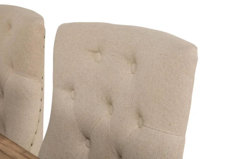 Lyon Förlängningsbar Matgrupp 200 cm med 6 Viktoria Stol Bloomington Natur/Vit/Beige Beige/White - Huonekalut - Pöytä & ruokailuryhmä - Ruokailuryhmä