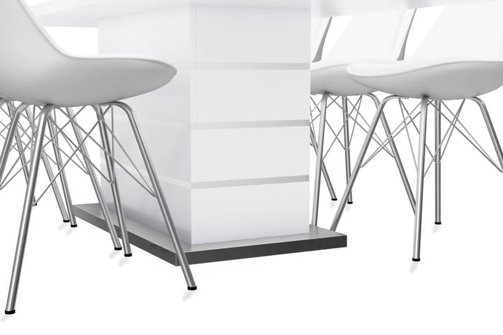 Malibu Jatkettava Ruokapöytä 180 cm sis. 6 Shell Tuolia - Ruokailuryhmä