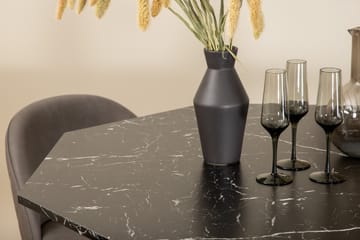 Ruokailuryhmä Marbs 110 cm Pyöreä 4 Velvet Tuolia - Harmaa - Huonekalut - Pöytä & ruokailuryhmä - Ruokailuryhmä