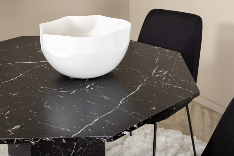 Ruokailuryhmä Marbs 110 cm Pyöreä 4 Muce Tuolia - Musta - Huonekalut - Pöytä & ruokailuryhmä - Ruokailuryhmä