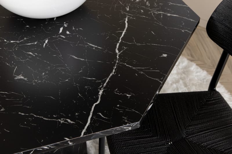 Ruokailuryhmä Marbs 110 cm Pyöreä 4 Polly Tuolia - Musta - Huonekalut - Pöytä & ruokailuryhmä - Ruokailuryhmä